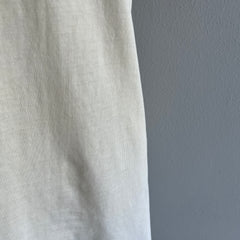 1970s Ecru Patina Blank White Beat Up T-SHirt - Above Average!