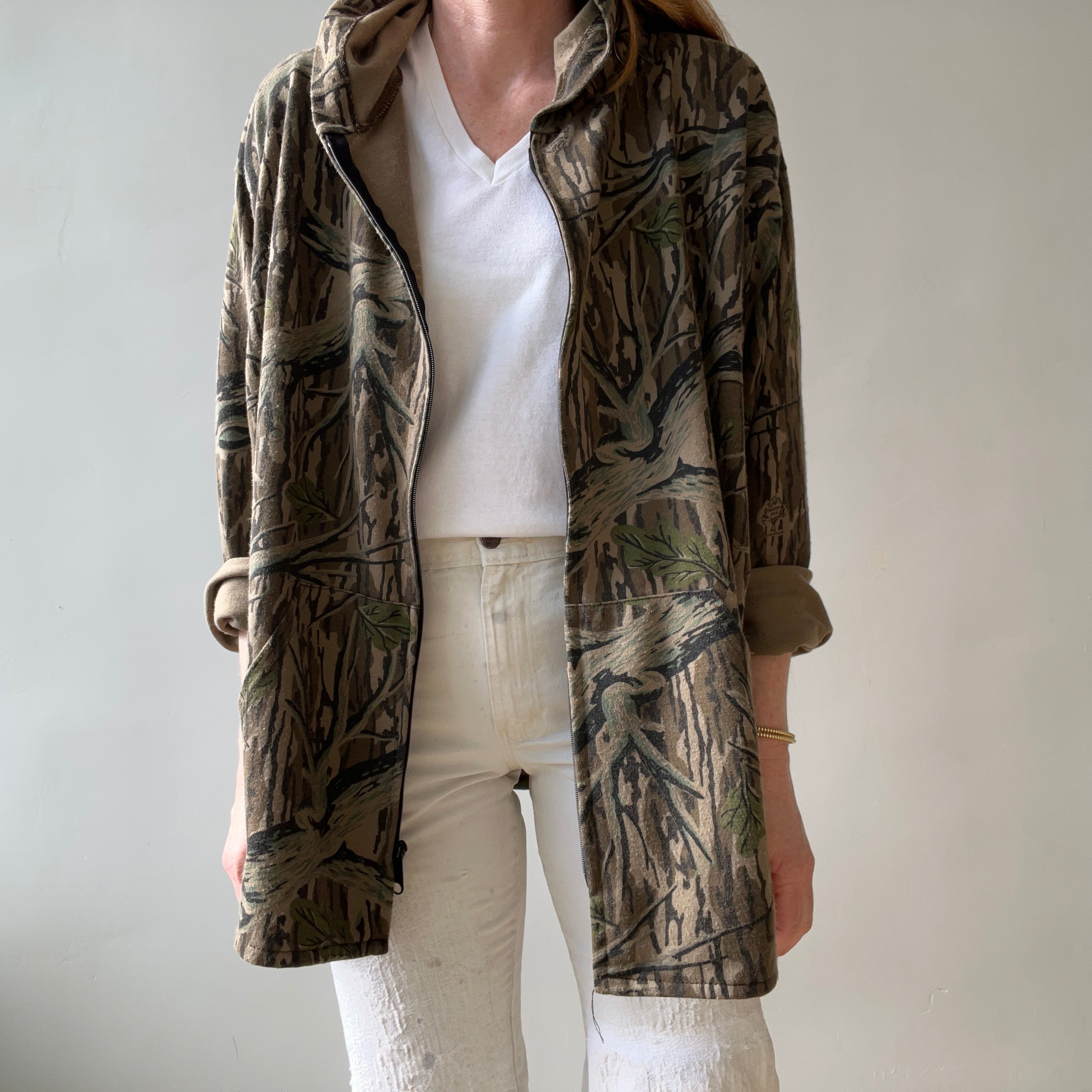 1980s/90s Camo Zip Up Hoodie