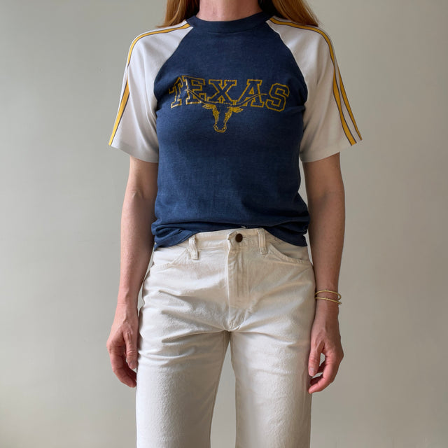 1970/1980s Texas Two Tone Raglan T-Shirt by Velva Sheen