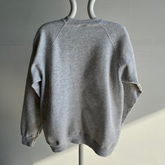 1980/90s Blank Light Gray Sweatshirt with Heavy Staining