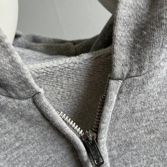 1970/80s Blank Gray Zip Up Hoodie - Luxury :)