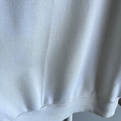 1980s Blank White Nicely Age Stained Raglan Sweatshirt