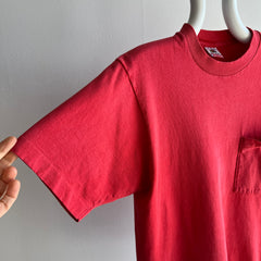 1980s Perfectly Sun Faded Cotton Selvedge Pocket FOTL T-Shirt 
