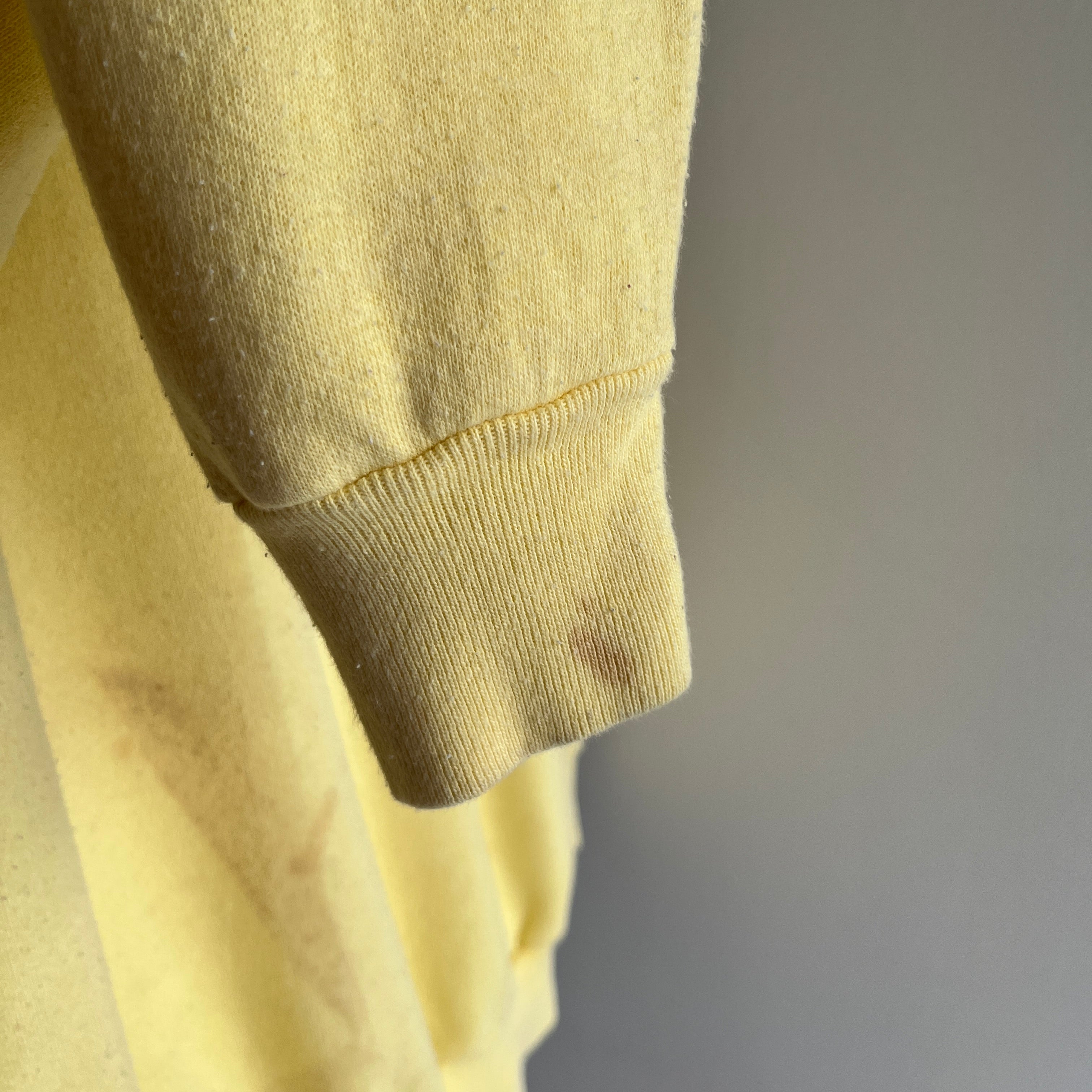 1980s Mellow Yellow Soft Stained Sweatshirt