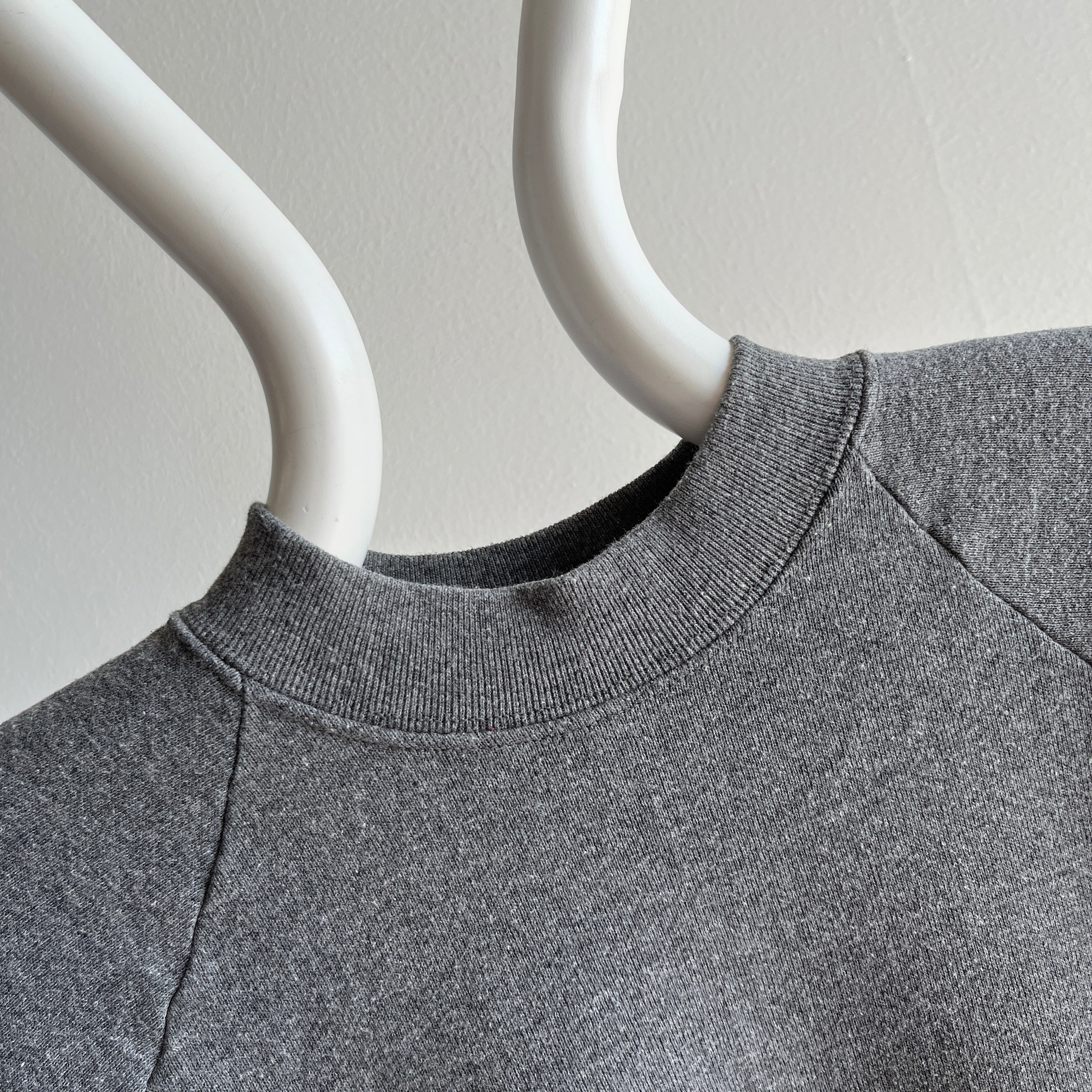 1980s Most Delightful and Cozy Deep Gray FOTL Sweatshirt I Ever Did See