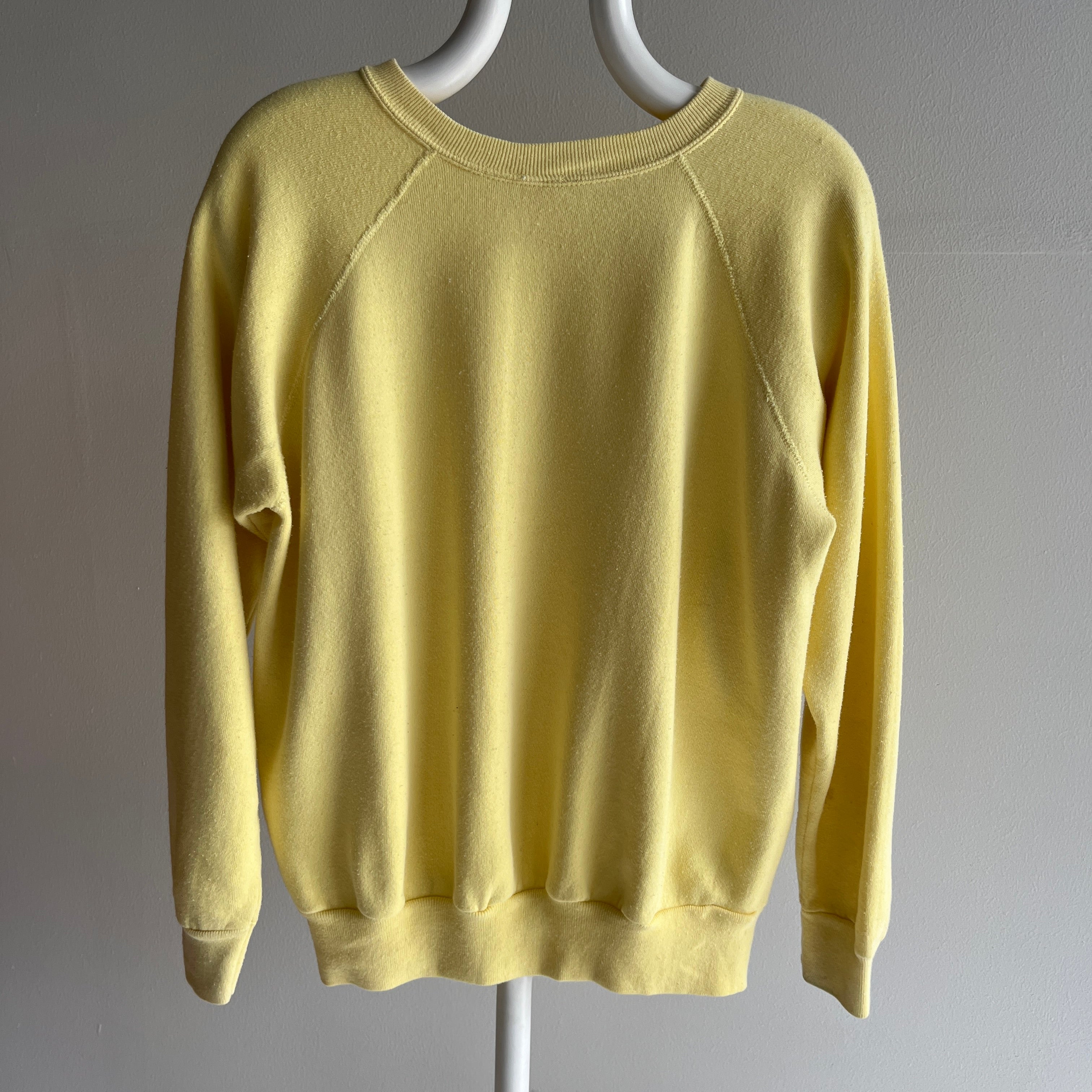 1980s Mellow Yellow Soft Stained Sweatshirt