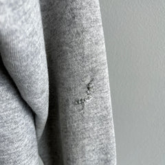 1970/80s Blank Gray Zip Up Hoodie - Luxury :)