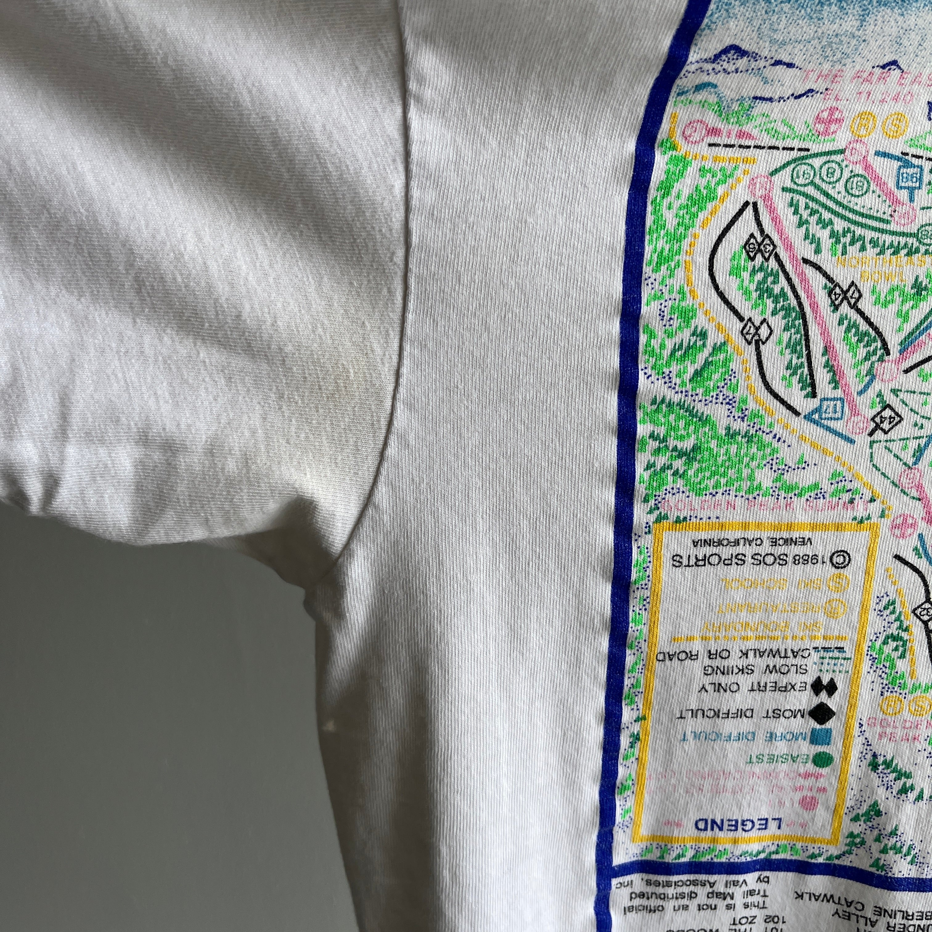 1990s Tattered, Torn, Worn, Stained, Epic Vail Cotton T-Shirt (Worth the Zoom)