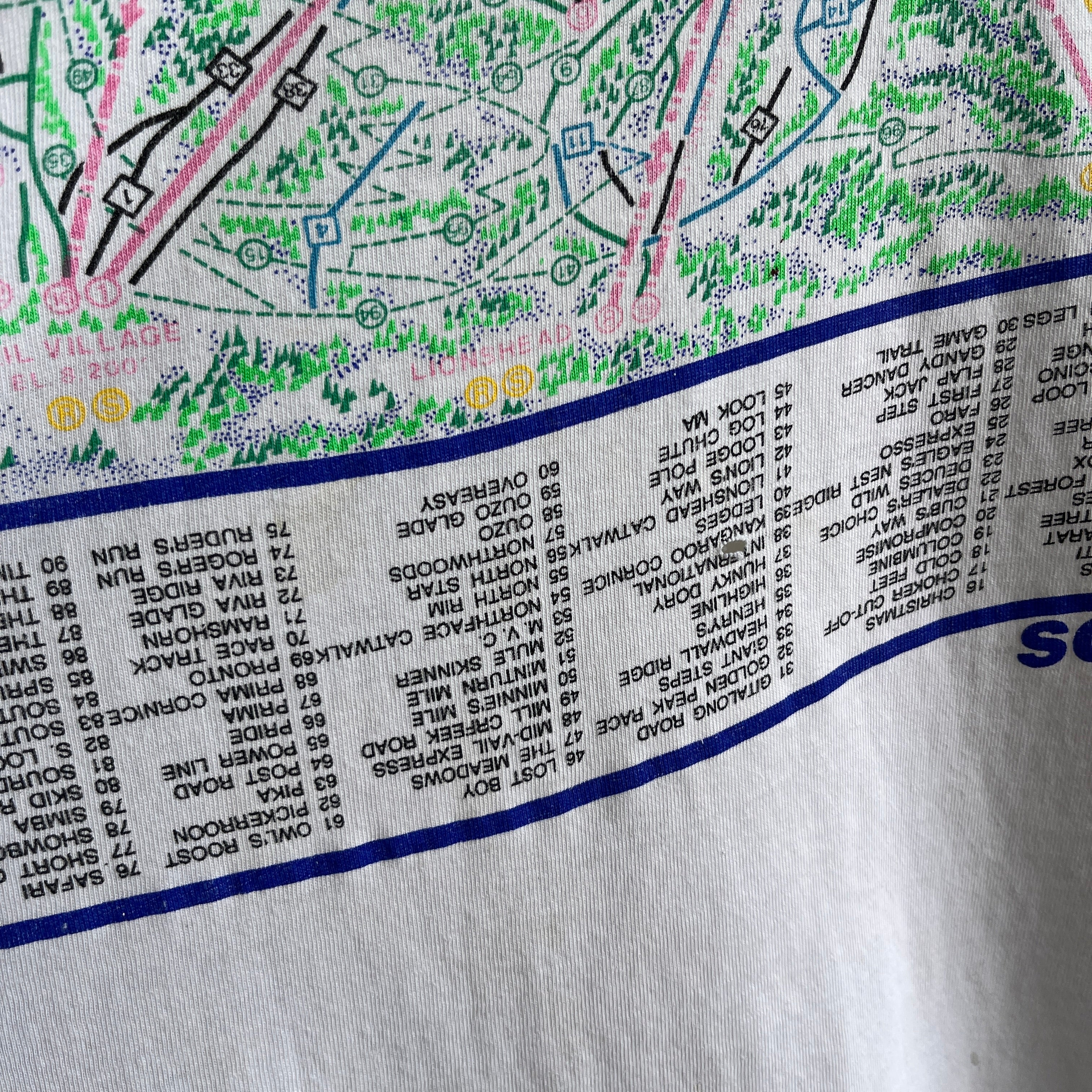 1990s Tattered, Torn, Worn, Stained, Epic Vail Cotton T-Shirt (Worth the Zoom)