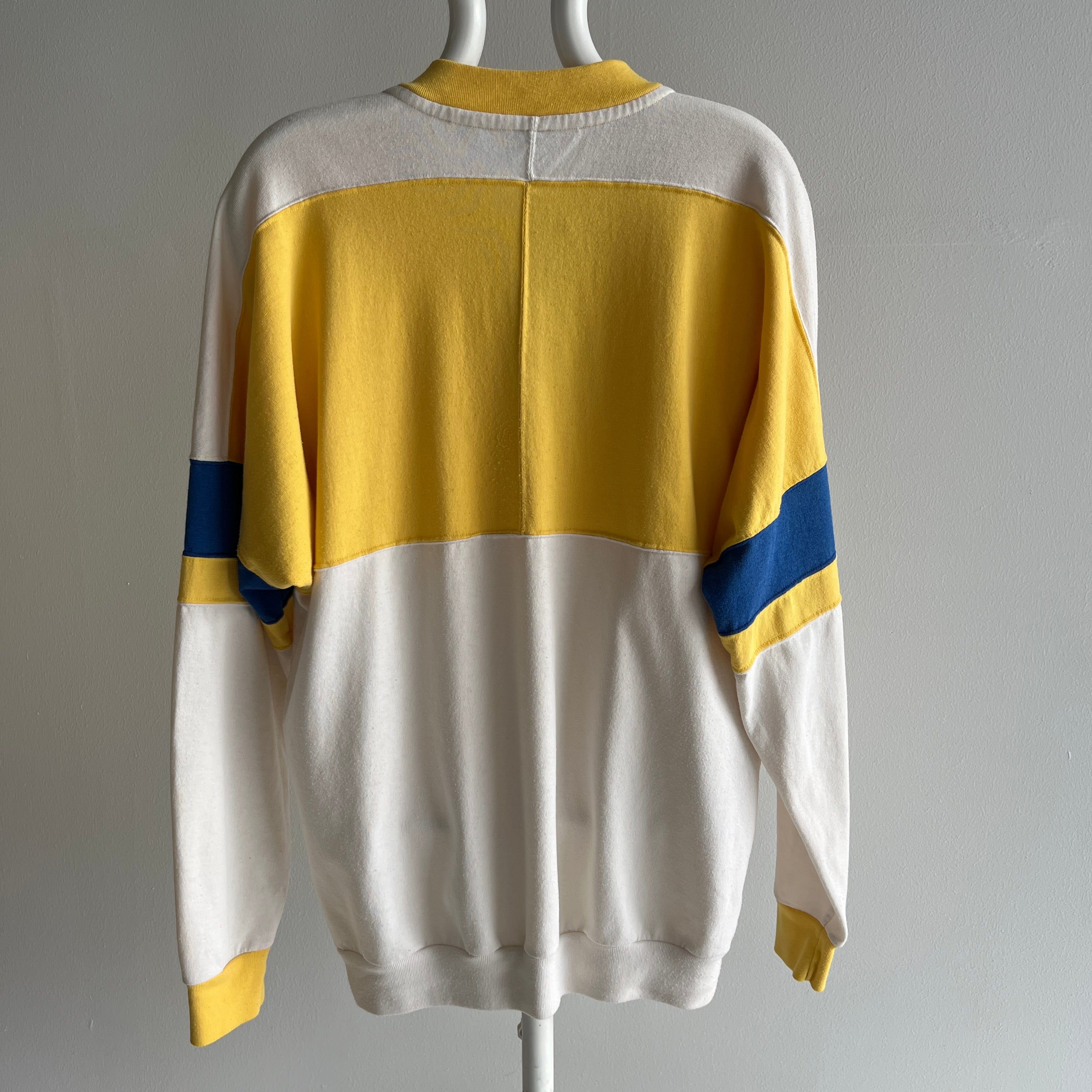 1980/90s St. John's Bay Rugby Henley with Lots of Stains