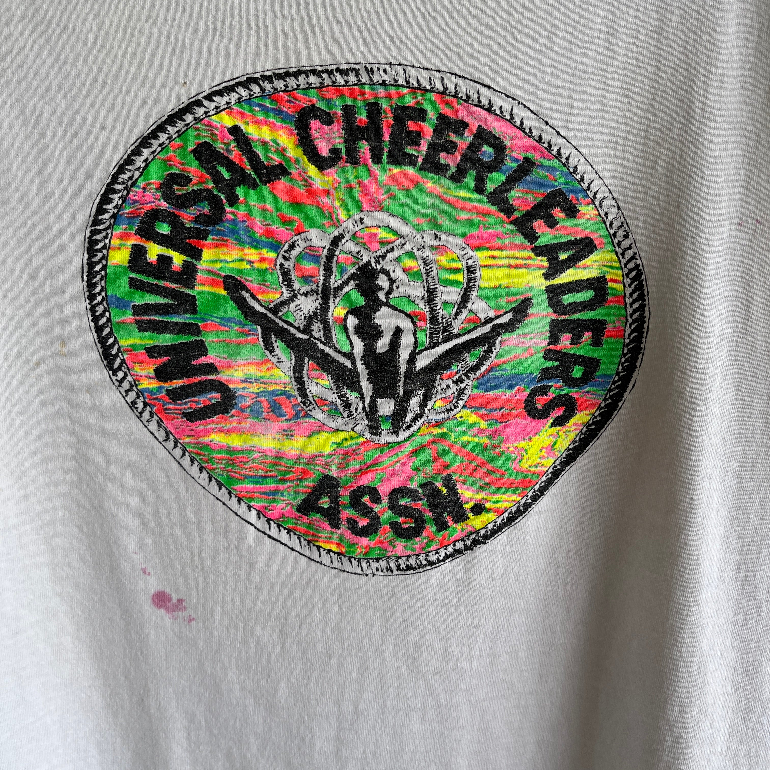 1990s Universal Cheerleader Assn. Super Stained (But in a Great Way) T-Shirt