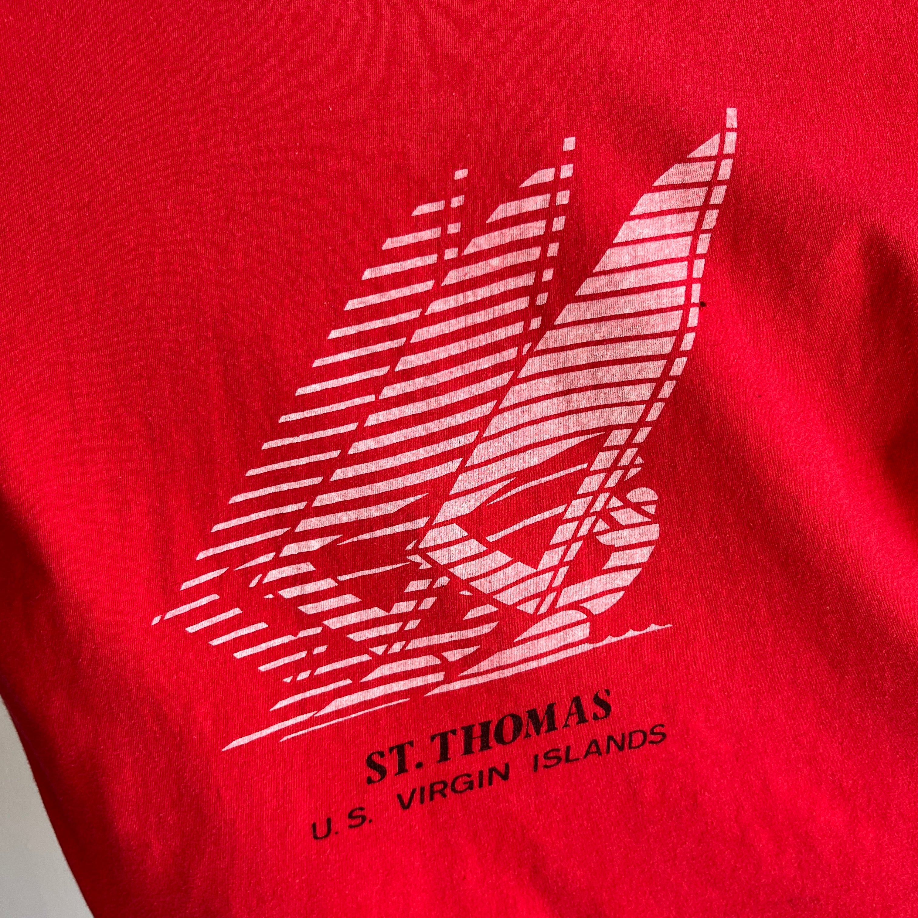 1980s St. Thomas Virgin Islands Super Cool Tourist T-Shirt (the old made in china tag!)