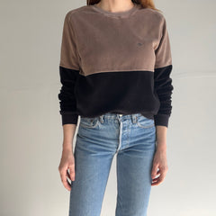 1970/80s Oscar De La Renta Two Toned Velour Sweatshirt