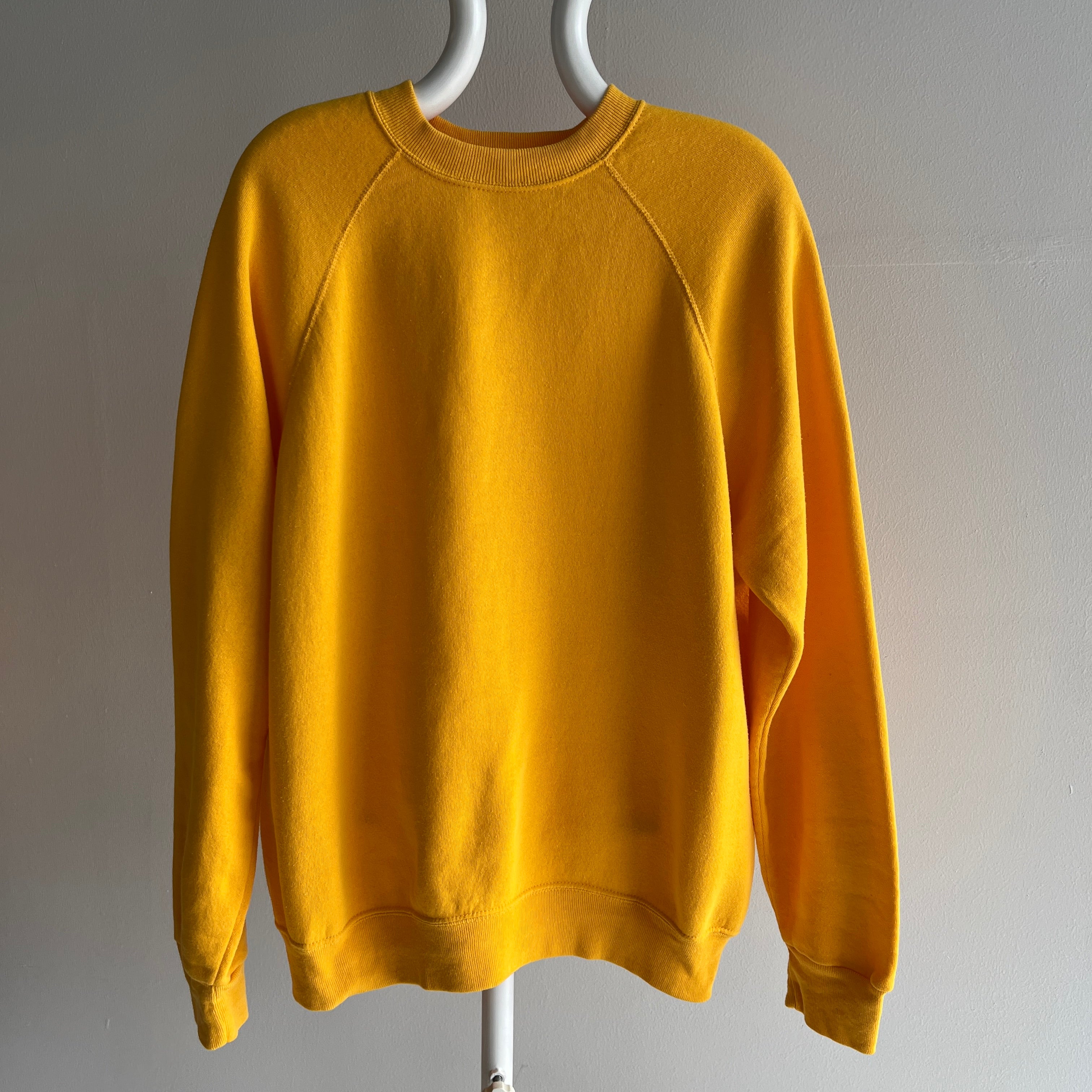 1980s Marigold Yellow Raglan by Bassett Walker