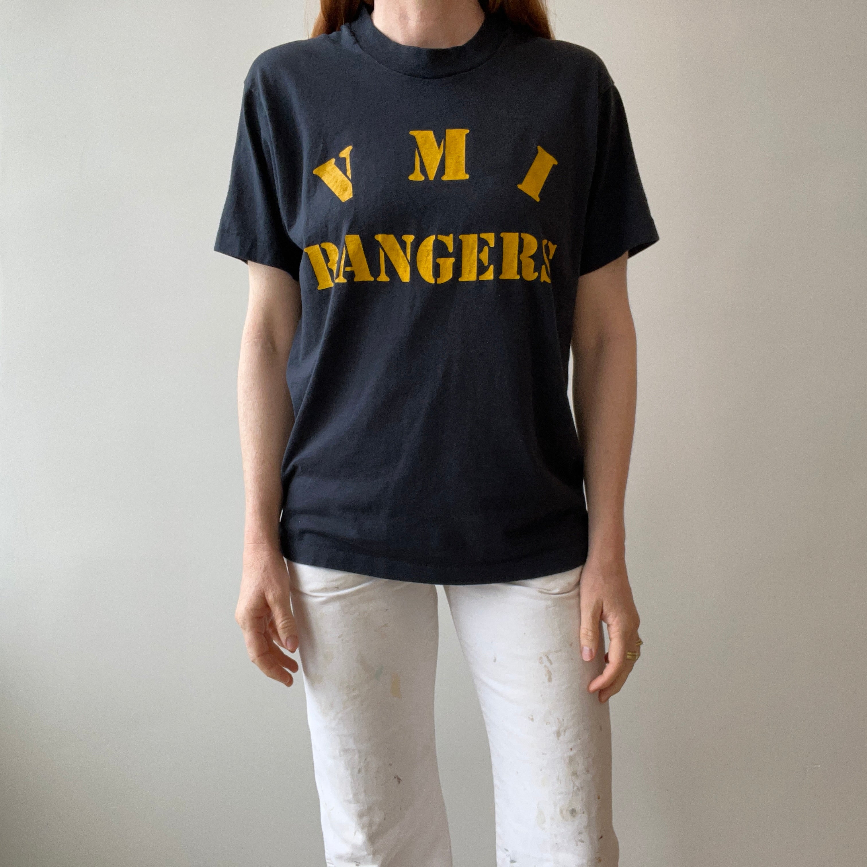 1980s VMI Rangers Screen Stars T-Shirt - Virginia Military Institute