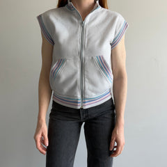 1980s Bassett Walker Super Rare Zip Up Muscle Vest - Swoon