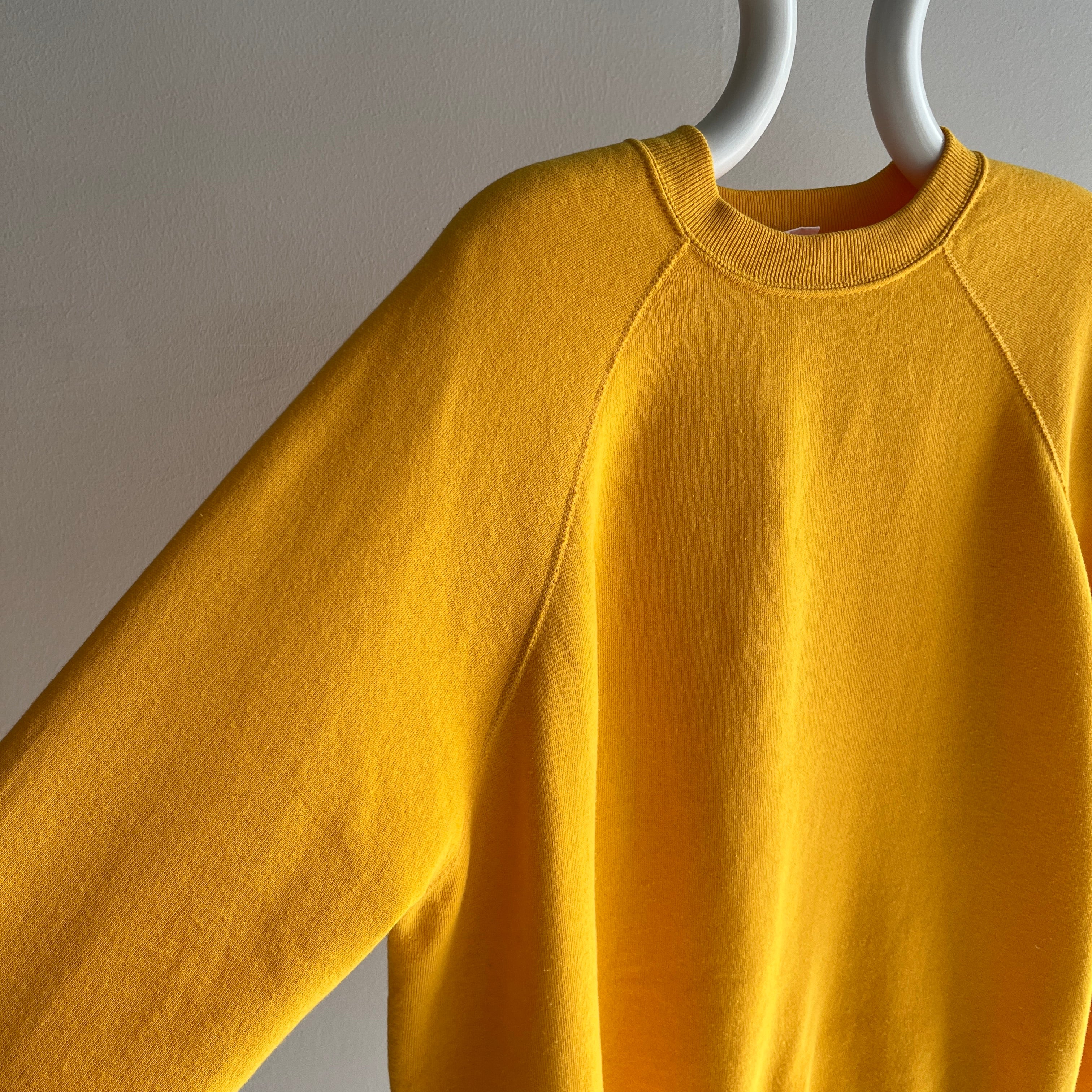 1980s Marigold Yellow Raglan by Bassett Walker