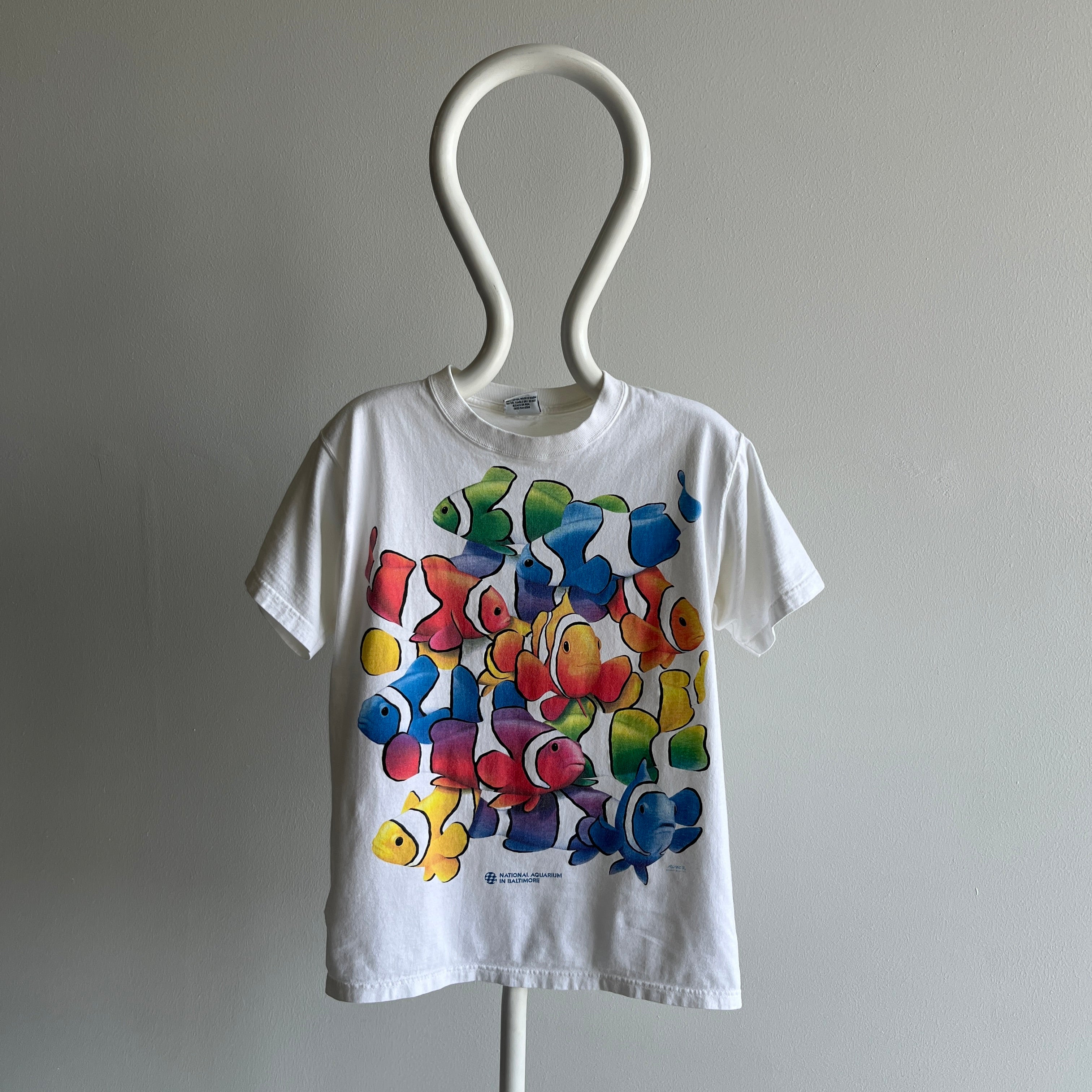 1990s National Aquarium in Baltimore Medium Weight Cotton T-Shirt