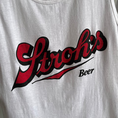 1980s Stroh's Beer Tank Top on a Sneakers Brand Tee