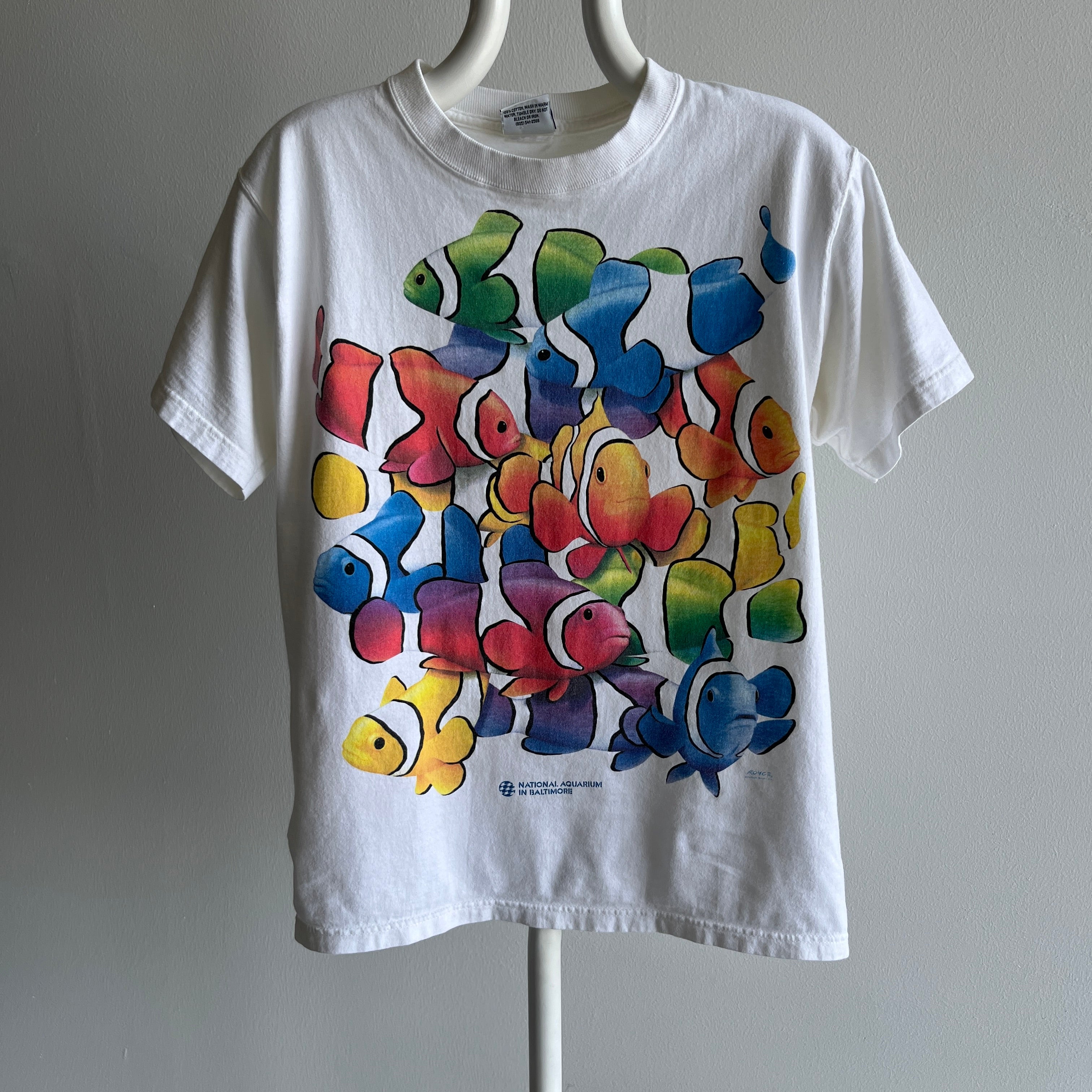 1990s National Aquarium in Baltimore Medium Weight Cotton T-Shirt