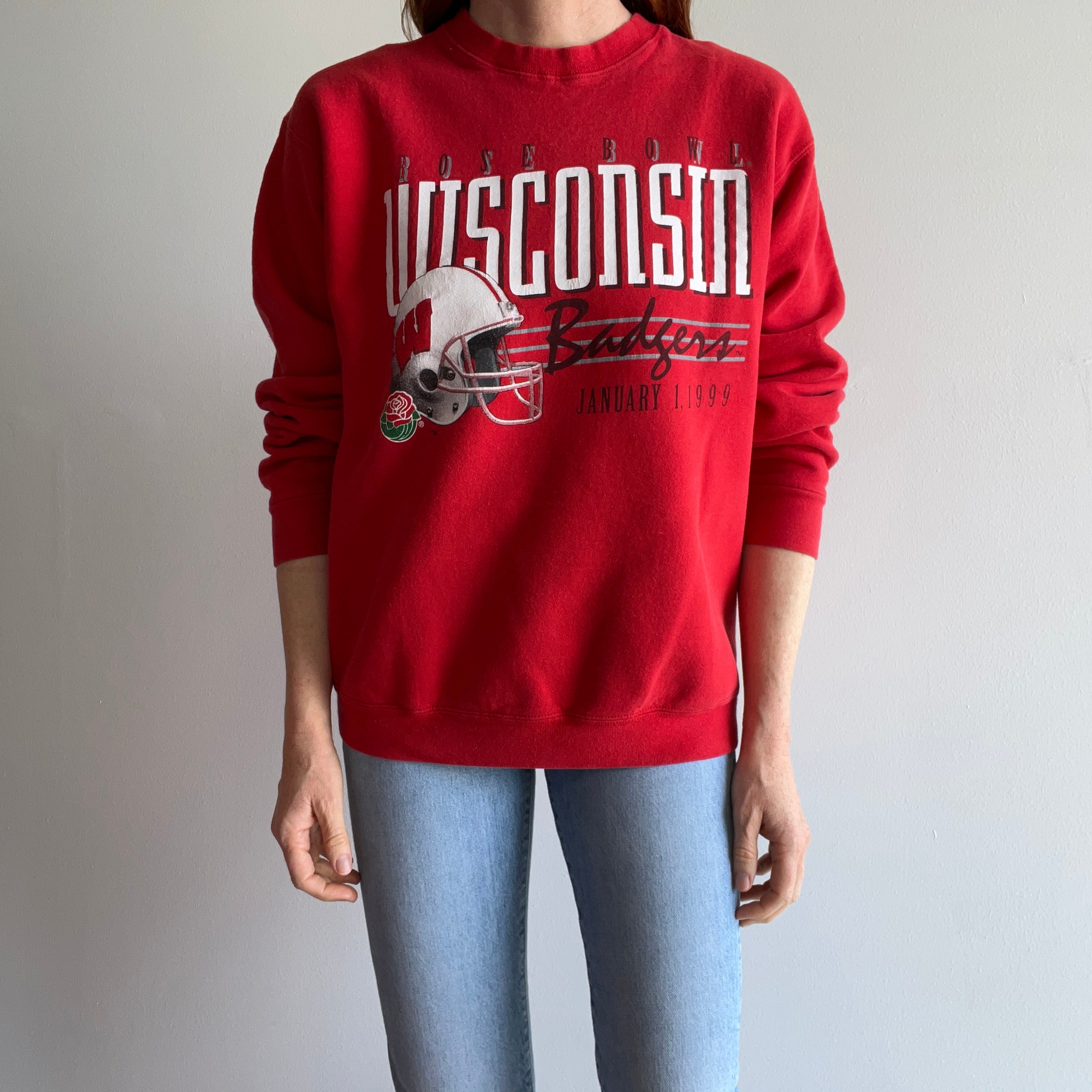 1999 Rose Bowl Wisconsin Badgers Heavyweight Faded Sweatshirt