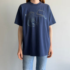 1980/90s Metallic Cowgirl Boots and Hat T-Shirt