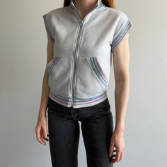 1980s Bassett Walker Super Rare Zip Up Muscle Vest - Swoon