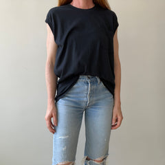 1990s Black Pocket Muscle T-Shirt