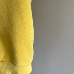 1980s Grass Fed Butter Yellow Soft Zip Up Hoodie - What a Gem!