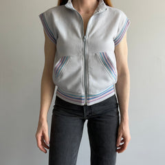 1980s Bassett Walker Super Rare Zip Up Muscle Vest - Swoon