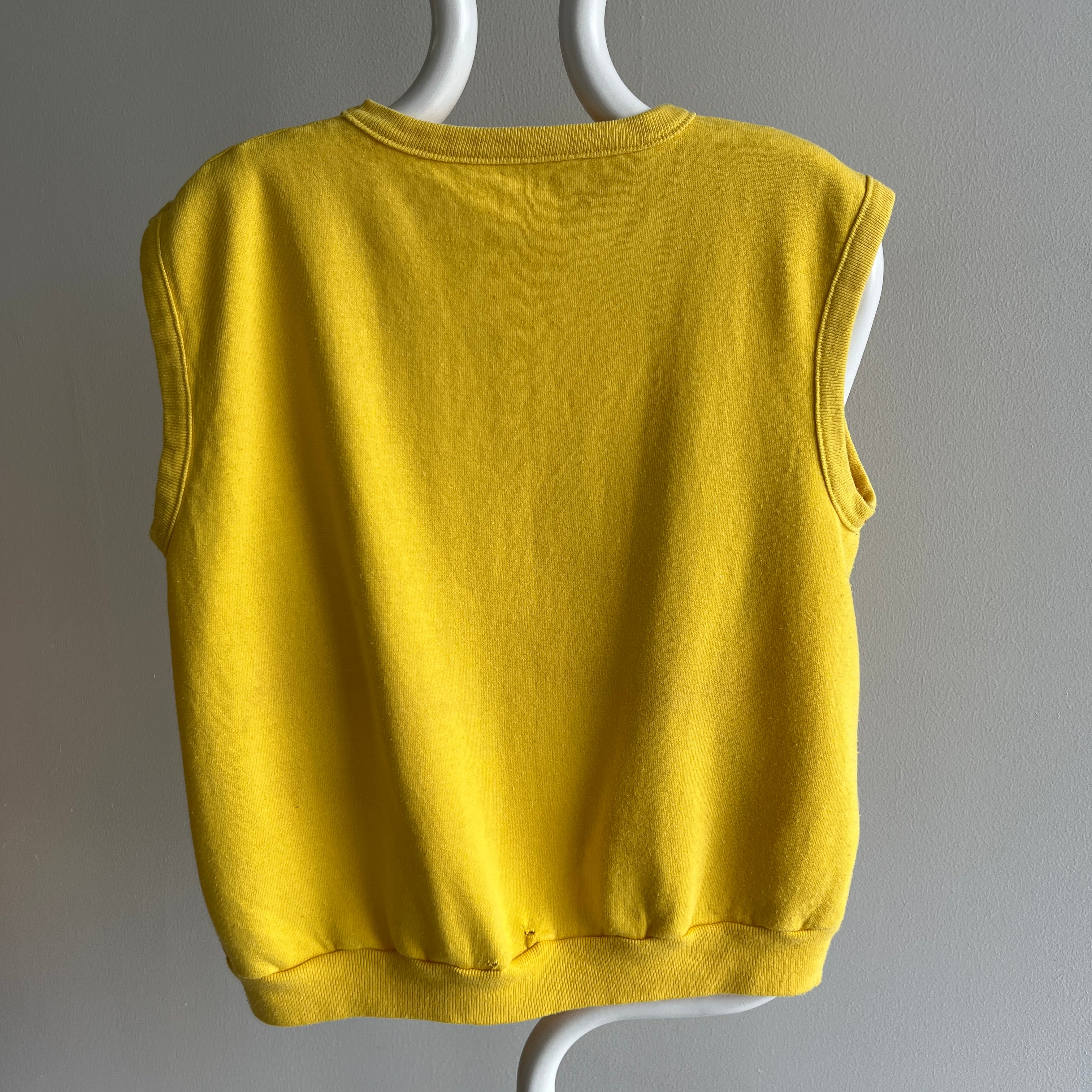 1980s Big Bird Yellow Muscle Warm Up Vest