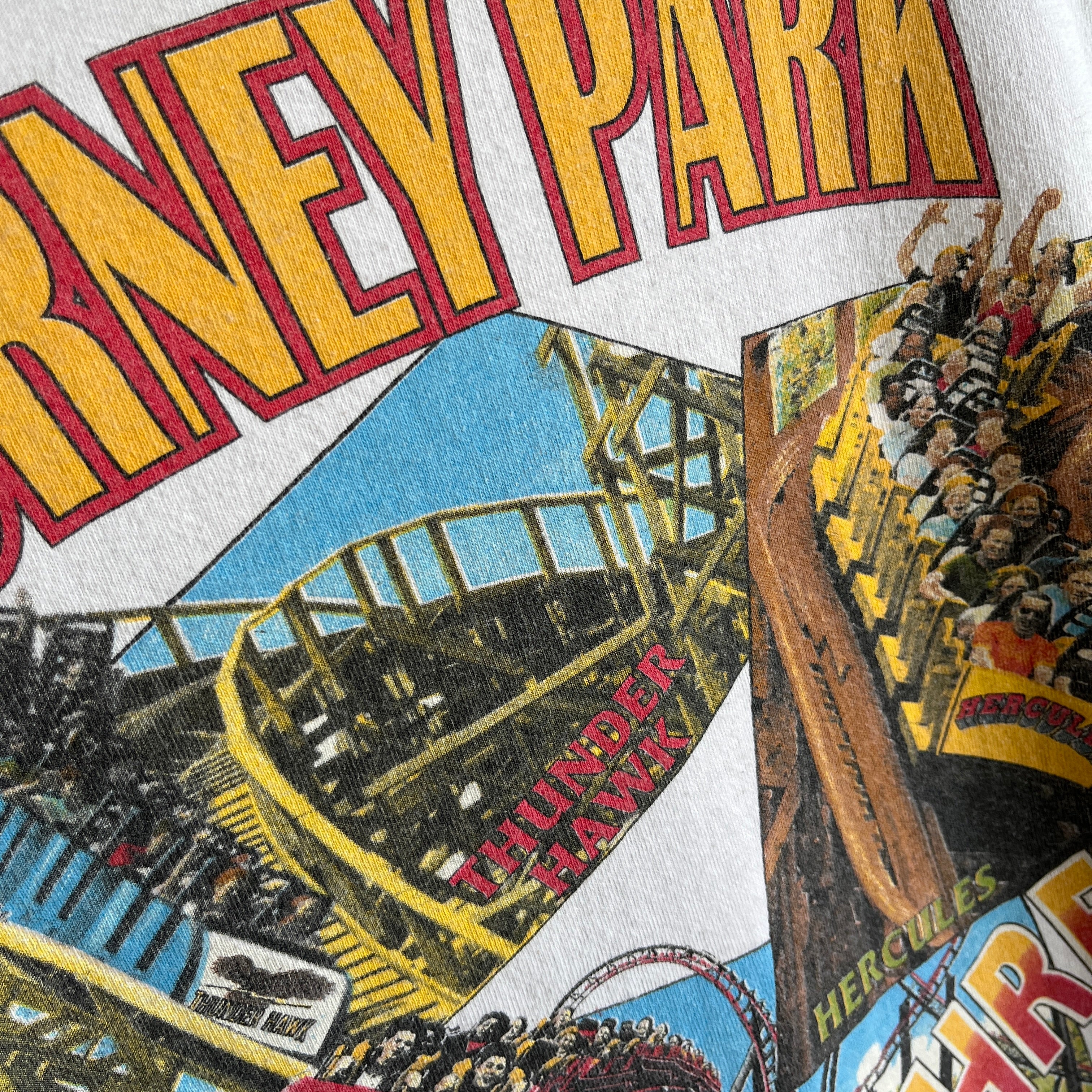1980/90s Dorney Park Triple Threat Aged T-Shirt