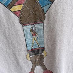 1980s Unexso Grand Bahama Super Thinned Out Suspender Front and Back T-Shirt