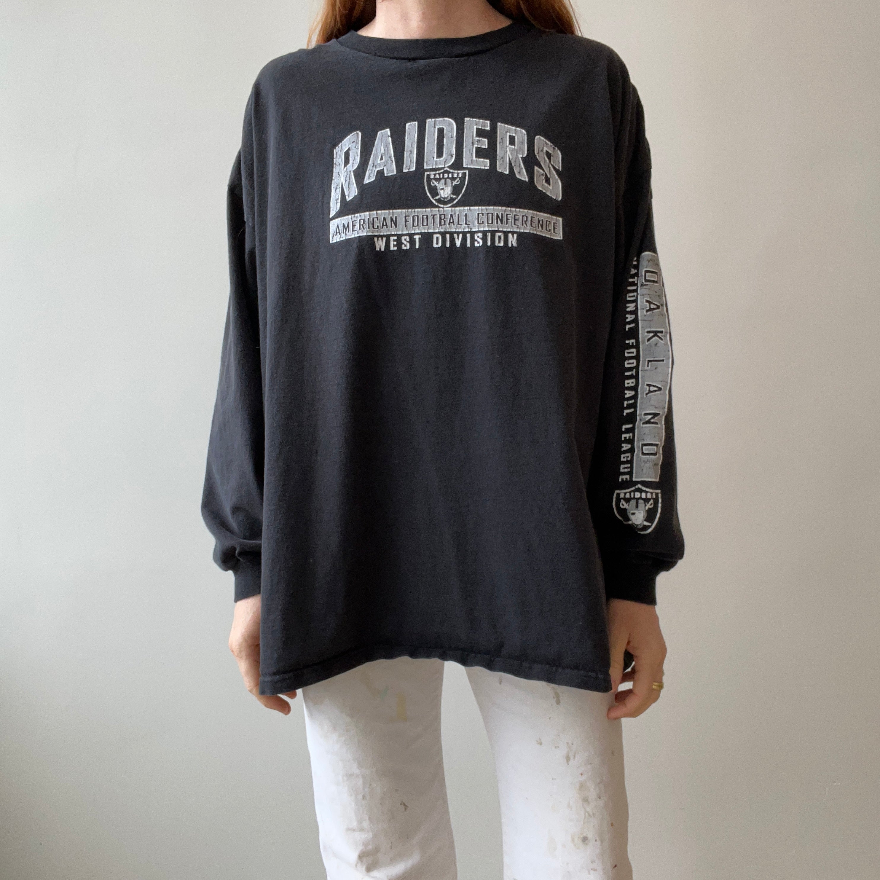 1990s (Late) Oakland Raiders Long Sleeve T-Shirt - Larger Size