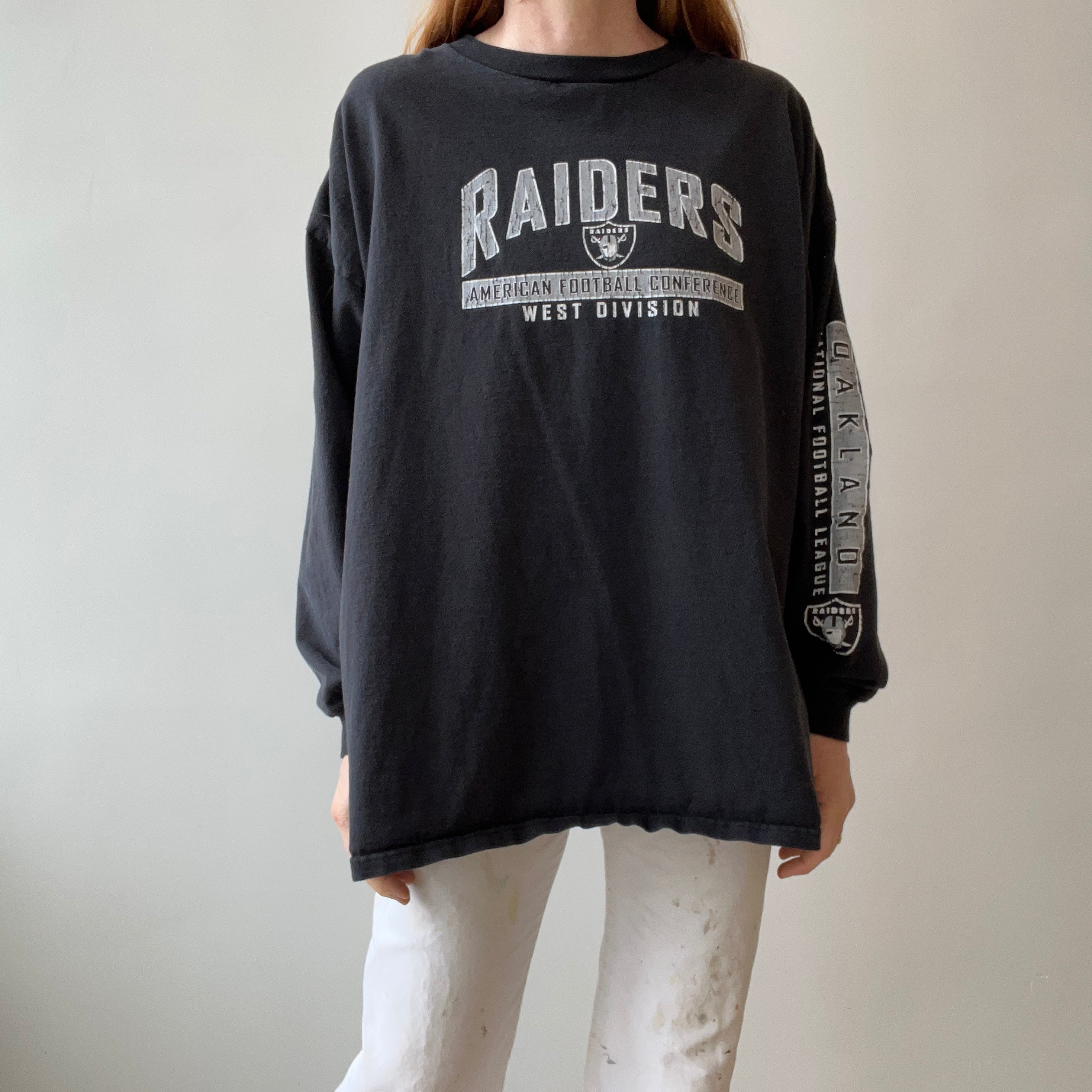 1990s (Late) Oakland Raiders Long Sleeve T-Shirt - Larger Size