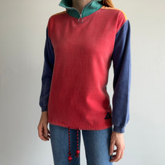 1980s Color Block Mania 1/4 Zip Sweatshirt