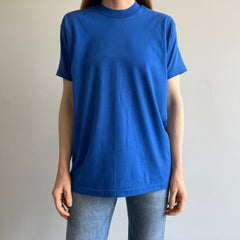 1980s Blank Blue Not Ever Worn? Screen Stars Blue T-Shirt