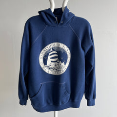 1970/80s I'd Rather Be Sailing Sea Rockport Hoodie