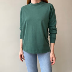 1980s Hunter/Forest Faded Green Long Sleeve by Sunbelt