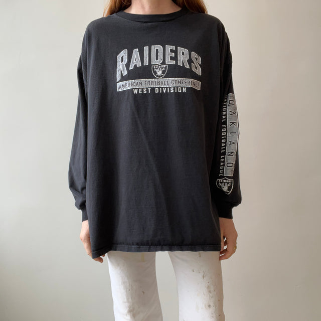 1990s (Late) Oakland Raiders Long Sleeve T-Shirt - Larger Size