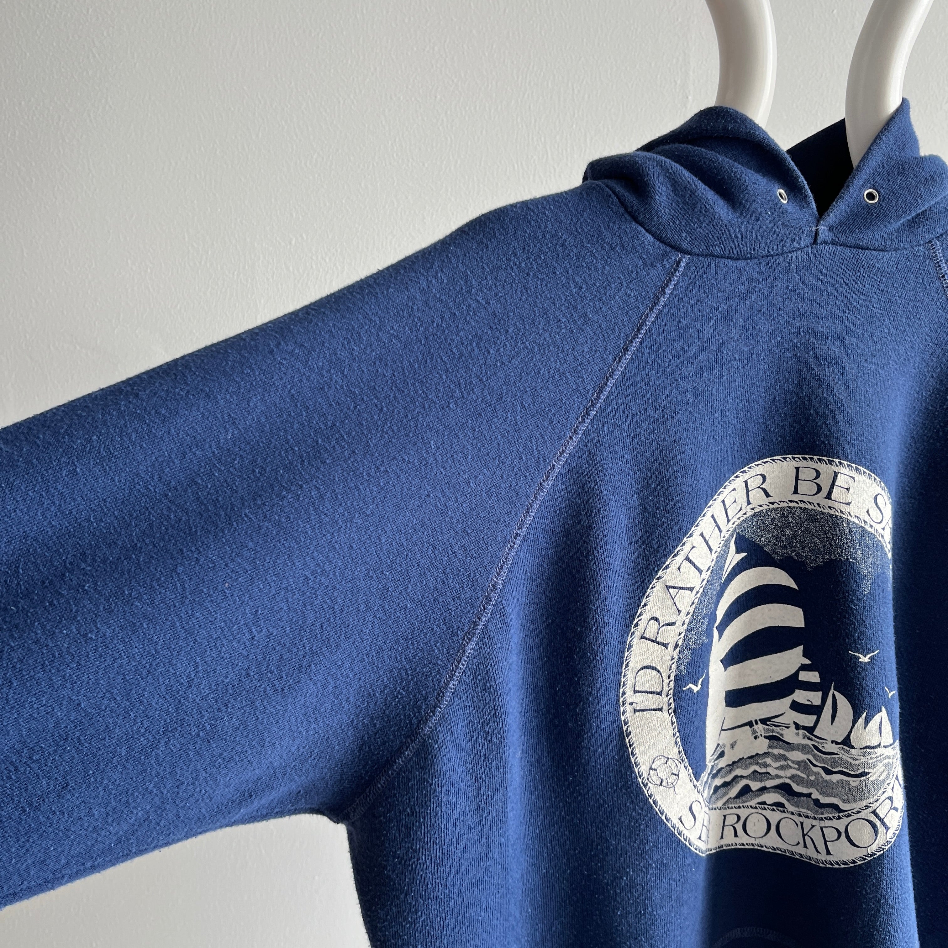 1970/80s I'd Rather Be Sailing Sea Rockport Hoodie