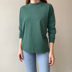 1980s Hunter/Forest Faded Green Long Sleeve by Sunbelt