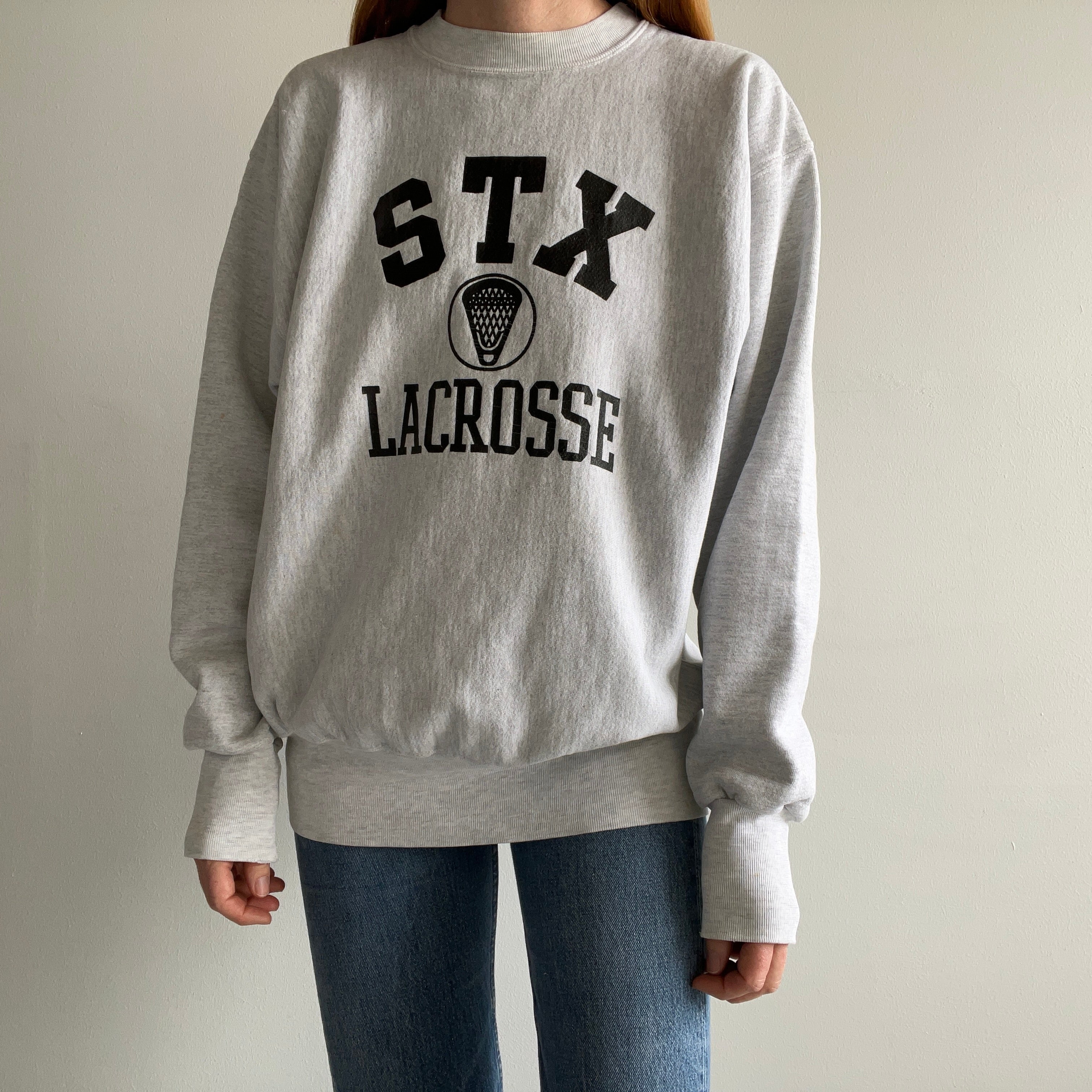 1990s STX Lacrosse Reverse Weave Sweatshirt