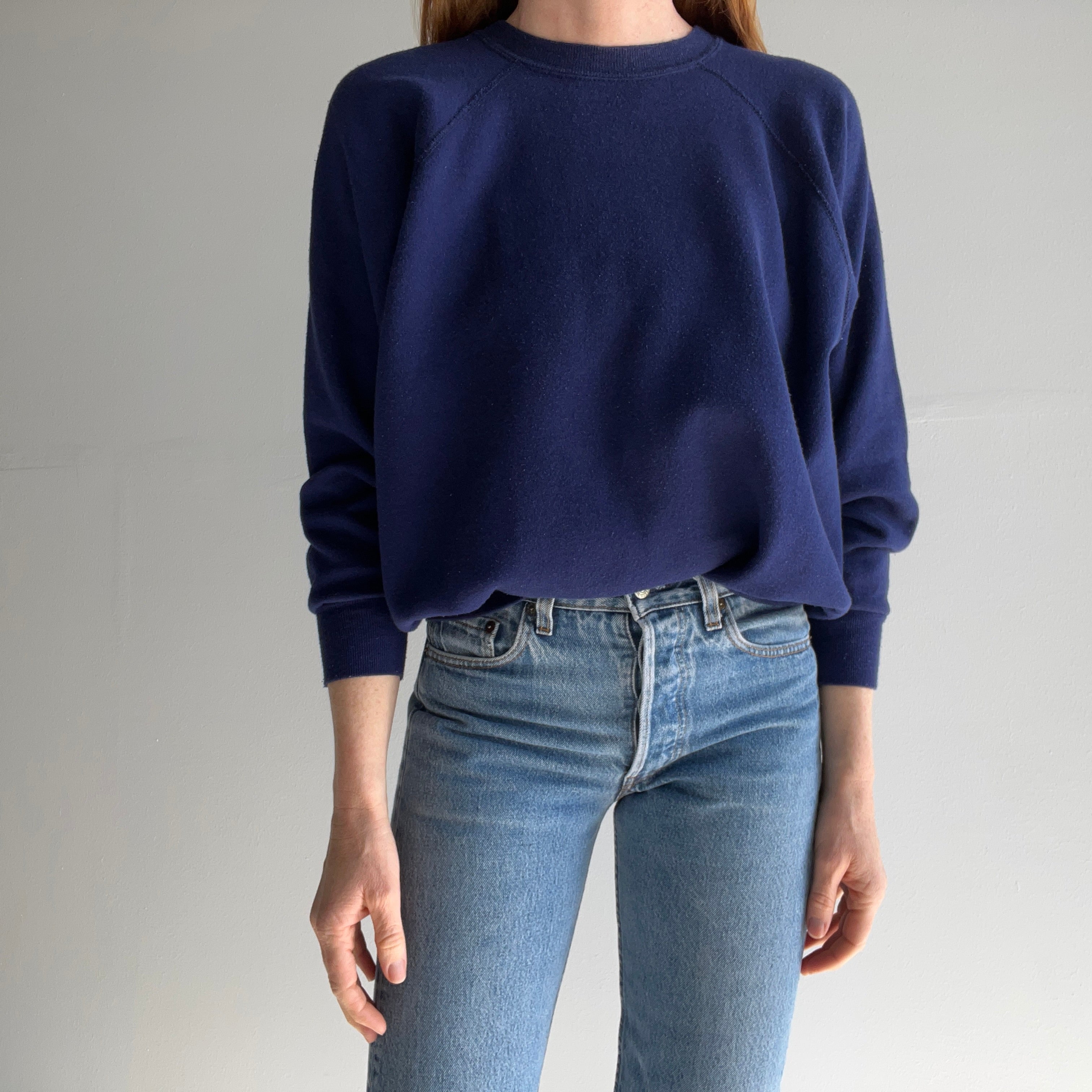 1980s Super Soft Navy Raglan