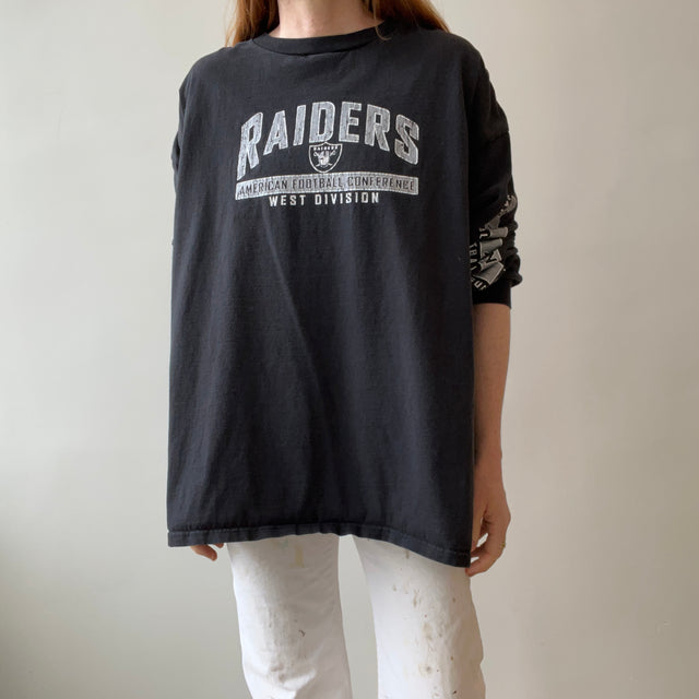 1990s (Late) Oakland Raiders Long Sleeve T-Shirt - Larger Size