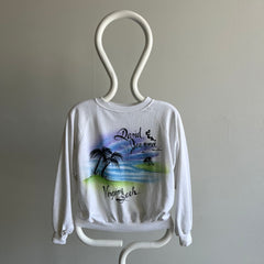 1980s Paper Thin David & Jeannie Virginia Beach Airbrush Sweatshirt