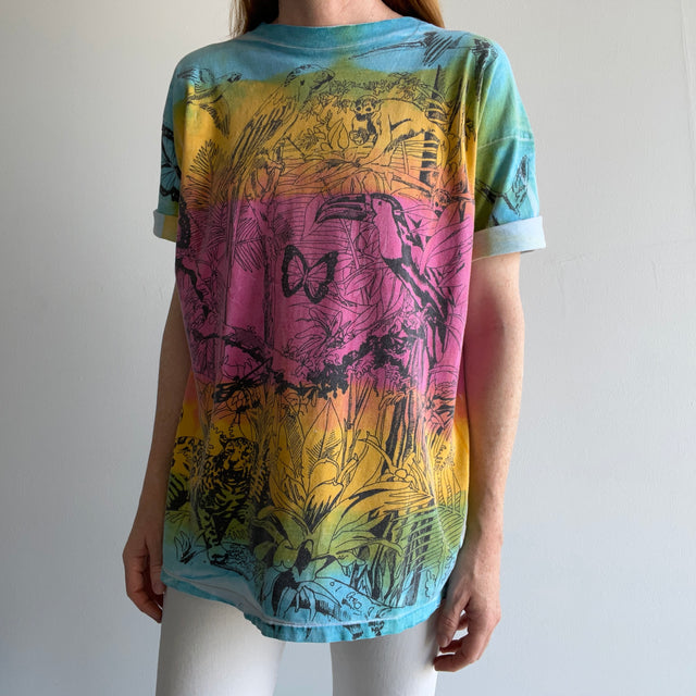 1990s Jungle Amazon Layer Cake Tie Dye T-Shirt - THIS IS AWESOME/DUH