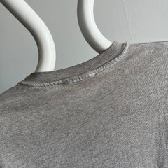 2000s Blank Gray Pocket T-Shirt by Hanes