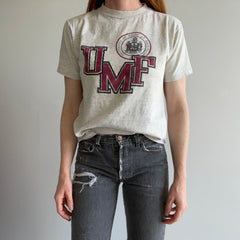 1980s University of Maine Aged/Ecru T-Shirt