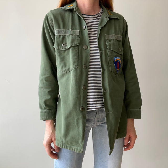 1969 OG-107 Sateen Cotton Vietnam Military Pocket Shirt